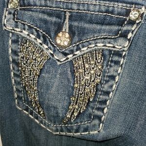 COPY - Miss Me original distressed discontinued angel wing jeans size 27